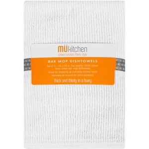 MU Kitchen Cotton Bar Mop Dishtowel, Set of 3 - 1 of 1