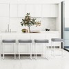 Arceso Counter Height Bar Stools, 24" Square SaddleBarstools Set of 3, Modern Backless FauxLeather Counter Stool for Kitchen lsland Counter, Home Bar - 4 of 4