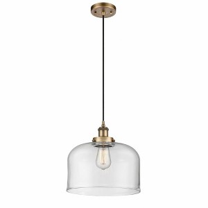 Bell - 1 Light Cord Hung Mini Pendant In Industrial Style-11.38 Inches Tall and 12 Inches Wide - 1 of 1