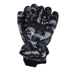 CTM Kids' Print Design Winter Ski Gloves by Wootie - 1 of 3