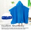 Joyfy Kids Shark Hooded Bath Towel - 30" x 50" Soft 100% Cotton Beach & Swim Towel for Boys Girls Ages 3-10, Absorbent Swim Towel Bath Wrap - 4 of 4
