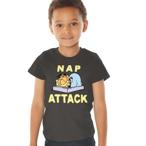 Toddler Boys' Nap Attack T-Shirt Charcoal - 1 of 4