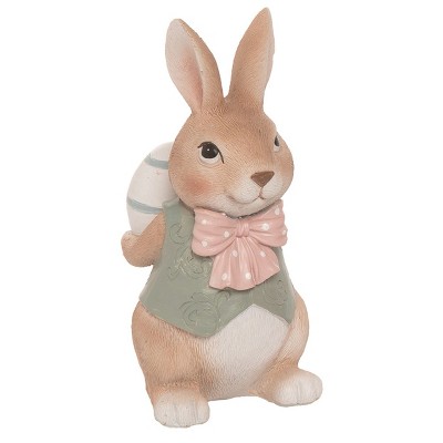 Transpac Resin 5" Multi Easter Fancy Bunny Figurine