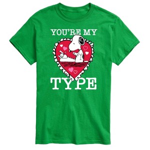Men's - Peanuts - You're My Type Short Sleeve Graphic T-Shirt - 1 of 4