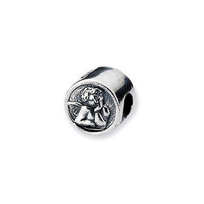 Black Bow Jewelry Sterling Silver Angel Bead Charm