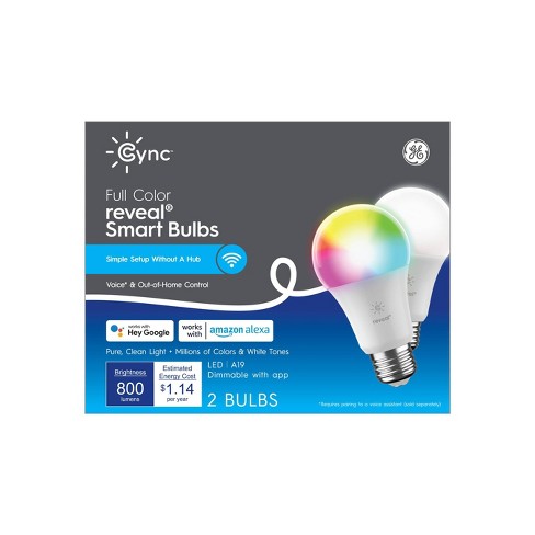 Ge Cync Reveal Smart Light Bulbs, Full Color, Bluetooth And Wi-fi Enabled :  Target