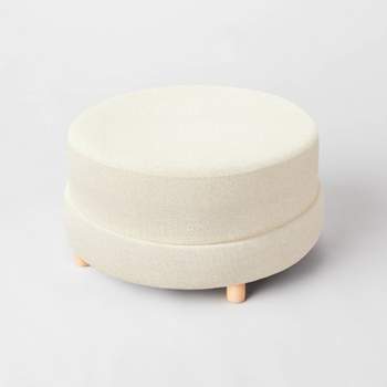 Wilmington Upholstered Round Ottoman - Threshold™ designed with Studio McGee