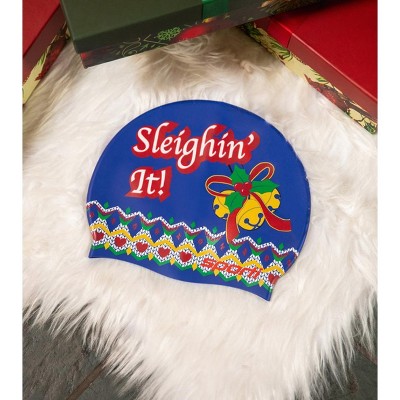 Sporti Holiday Sleighin' It Silicone Swim Cap