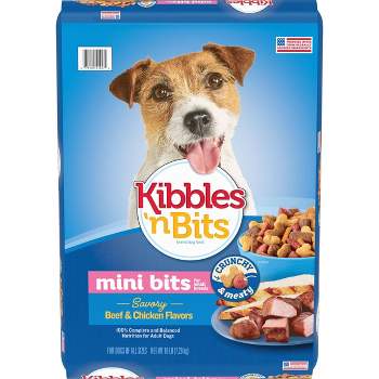 Kibbles 'n Bits Mini Bits Savory Beef & Chicken Flavors Small Breed Complete & Balanced Dry Dog Food - 16lbs