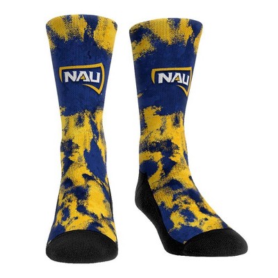 NCAA Northern Arizona Lumberjacks Paint Crew Socks - L/XL