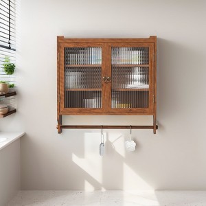 Aortzio 24.8"W Bathroom Wall Mounted Medicine Cabinet With Glass door & Towel Bar - 1 of 4