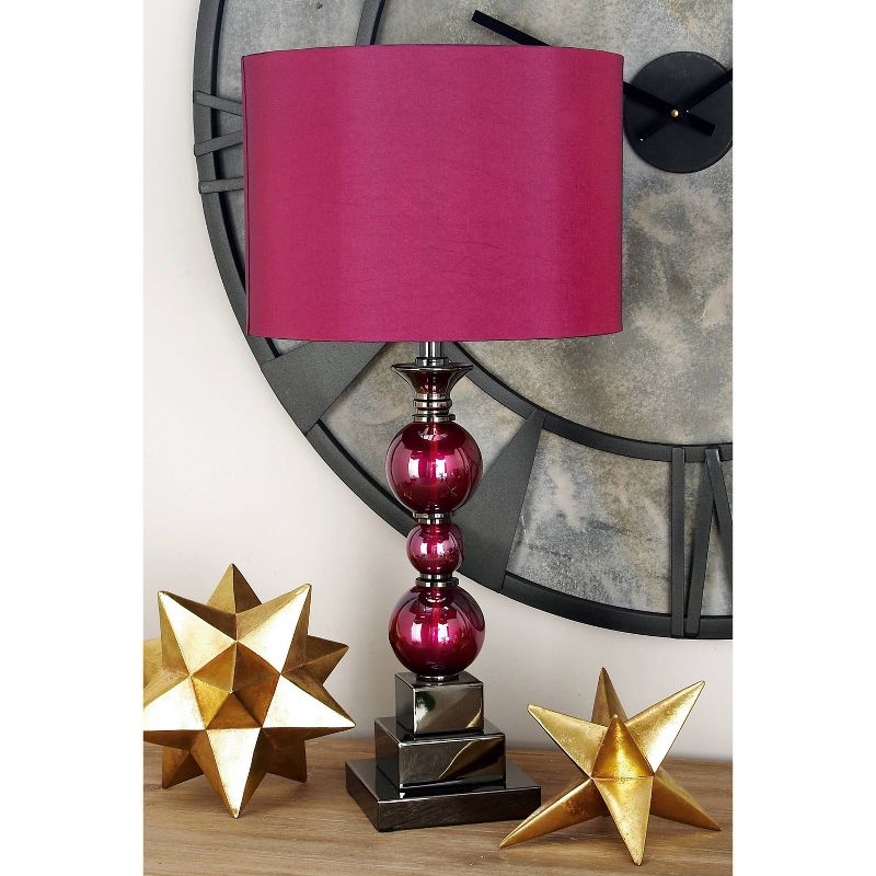 Glam Glass Table Lamp Set of 2 Red - Olivia &#38; May, 1 of 9