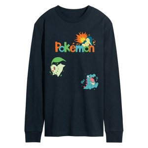 Men's - Pokémon - Chikorita, Cyndaquil, Totodile Long Sleeve Graphic T-Shirt - 1 of 3