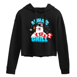 Women's - Frosty The Snowman - Christmas Cropped Graphic Hoodie - 1 of 4