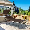 Patio Hanging Chaise Lounge Chair with Canopy Cushion Pillow and Storage Bag - 3 of 4