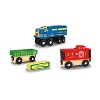 MasterPieces Wood Train Sets - Lionel Santa Fe Cargo 3 Piece Train Set. - 3 of 4