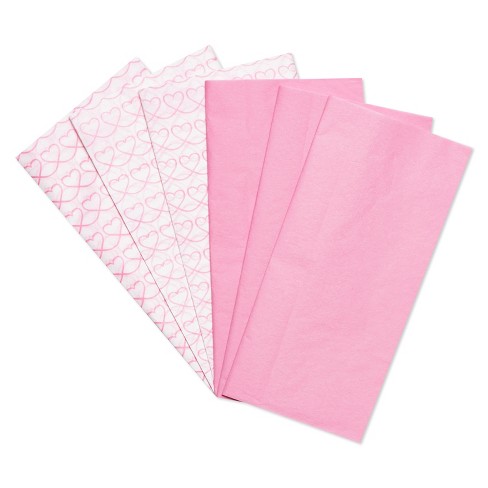 8ct Heart Print Pegged Tissue Paper Pink - Spritz™ : Target