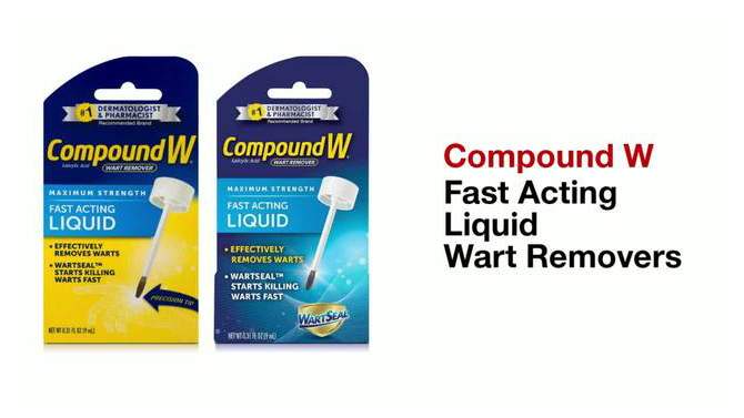 Compound W Maximum Strength Fast Acting Liquid Wart Remover - 0.31 fl oz, 2 of 10, play video