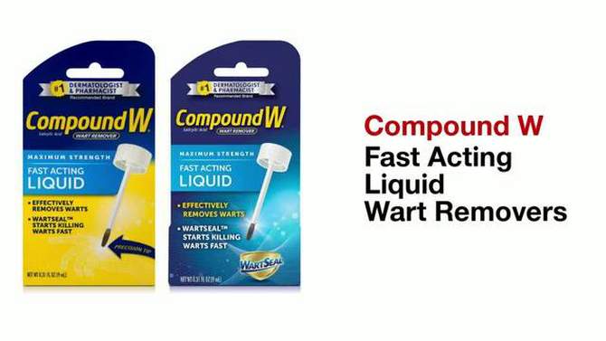 Compound W Maximum Strength Fast Acting Liquid Wart Remover - 0.31 fl oz, 2 of 10, play video