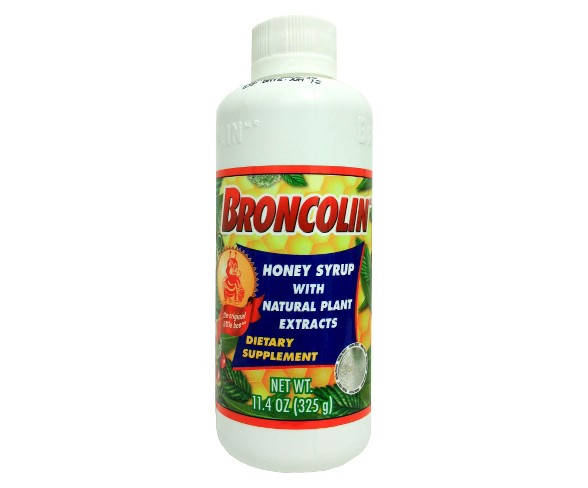 Broncolin Cough & Immune System Honey Syrup with Natural Plant Extracts - 11.4oz