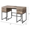 Racxily Rustic Oak & Black Finish Wirting Desk w/ USB Port - 2 of 4