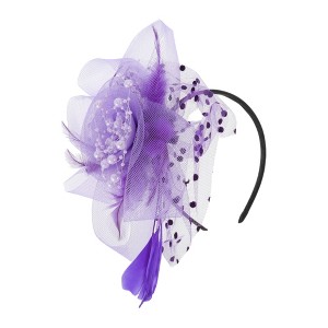 Unique Bargains Women's Feathers Headband 1 Set - 1 of 4