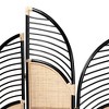 bali & pari Rasia Two-Tone Rattan Room Divider Black/Natural Brown: Handcrafted, Trifold Design, No Assembly Required - 3 of 4