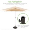 Best Choice Products 55lb Round Wicker Style Resin Patio Umbrella Base Stand w/ 1.75in Hole, Bronze Finish - Black - 4 of 4