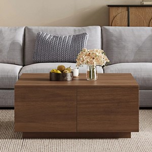 33.25inSquare Coffee Table with 4 Drawers, Walnut - 1 of 1