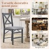 Set of 2 Folding Upholstered Dining Chairs with Wooden Frame, Space-Saving Mid-Century Fabric Side Chairs for Kitchen or Small Room - 4 of 4