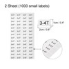 Unique Bargains Self-Adhesive Marked Office Home Clothes Size Sticker Label 2 Sheet - 2 of 3