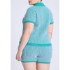 ELOQUII Women's Plus Size Knitted Easy Polo - 3 of 4