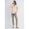 Hello Miz Women's V Neck Long Sleeve Front Pocket Maternity Sweatshirt Top - 4 of 4