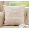 Saro Lifestyle Woven Line Throw Pillow With Down Filling - 3 of 3