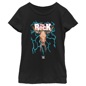 Girl's WWE The Rock Electric Bull Logo T-Shirt - 1 of 4