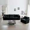 3 Piece Chenille Sofa Set with Round Arms, Modern Style, Flexible Combination, and Superior Comfort for Living Room - 3 of 4