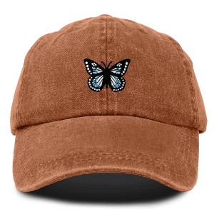 Dalix Butterfly Embroidered Cap Cotton Baseball Hat Garden Womens - 1 of 4