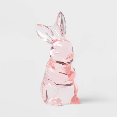 Acrylic Bunny Animal Easter Figurine Pink - Spritz™