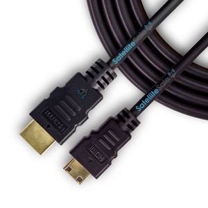 SatelliteSale Digital 1.4 Mini HDMI To HDMI Cable Universal Wire 4K/30Hz 10.2Gbps PVC 2160p Black Cord - 1 of 4