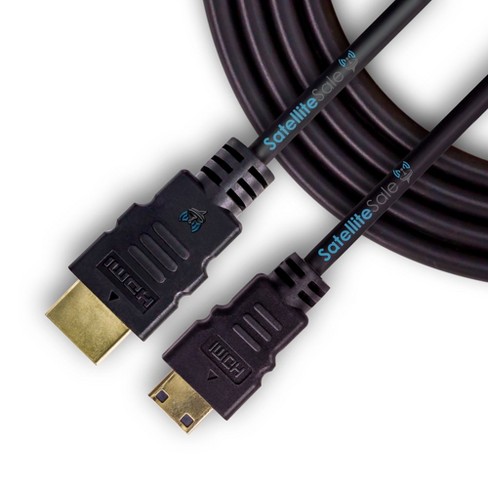 SatelliteSale Digital 1.4 Mini HDMI To HDMI Cable Universal Wire 4K/30Hz 10.2Gbps PVC 2160p Black Cord - image 1 of 4