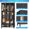 Metal Lockers for Employees, 6-Door Metal Locker, Ideal for Employee Use, Providing Secure Storage, Perfect for Offices, Gyms, Schools - 4 of 4