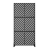 71.37x35.1inch parallel line black galvanized sheet screen balcony terrace garden decoration privacy screen - 4 of 4