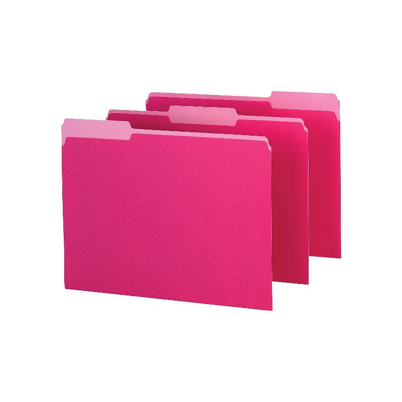 Pendaflex Interior File Folders 1/3 Cut Top Tab Letter Pink 100/Box 421013PIN, 3 of 5