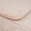Yorkshire Home 2pc Memory Foam Striped Bath Mat Set Beige : Microfiber, Machine Washable, Non-Slip Backing - 3 of 4