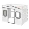 VYNXARIA Full Size House Loft Bed With Ladder，White+Gray Frame - 4 of 4