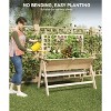 52x30x54 in Raised Garden Bed with Trellis, Wooden Raised Planter Box Outdoor for Growing Vegetables and Herbs, Depth 10.6 in - 2 of 4