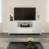 63'' Fluted TV Stand for TV up to 70'', Modern Entertainment Center with Drawer, 2 Storage Cabinets and Open Shelf, TV Media Console Table - 2 of 4