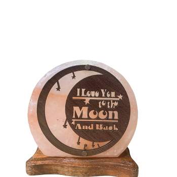 Love You to the Moon Himalayan Salt USB Novelty Table Lamp Pink - Q&A Himalayan Salt