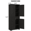 Tall Storage Cabinet with Adjustable Shelves & Drawer, Freestanding Cupboard - 2 of 4