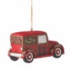 Jim Shore 2.0 Inch Highland Glen Santa In Woodie Wagon Ornament Heartwood Creek Tree Ornaments - 2 of 3